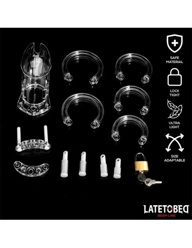 Jaula de Pene de Castidad Long Transparente