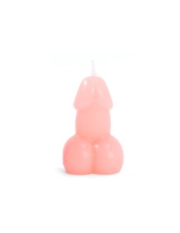 Vela Forma de Pene Rosa