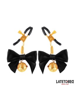 Pinzas para Pezones con Lazo Negro