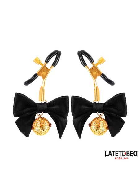 Pinzas para Pezones con Lazo Negro