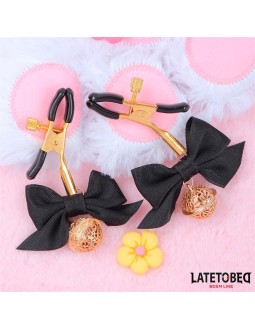 Pinzas para Pezones con Lazo Negro 2