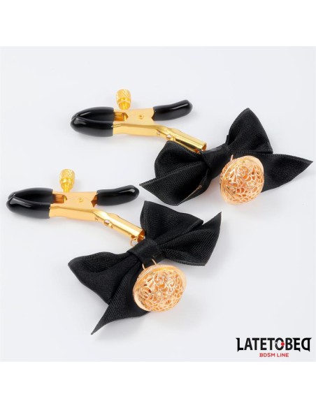 Pinzas para Pezones con Lazo Negro