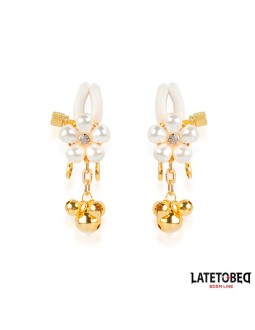 Pinzas para Pezones con Flor de Perlas