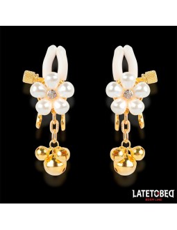 Pinzas para Pezones con Flor de Perlas 2