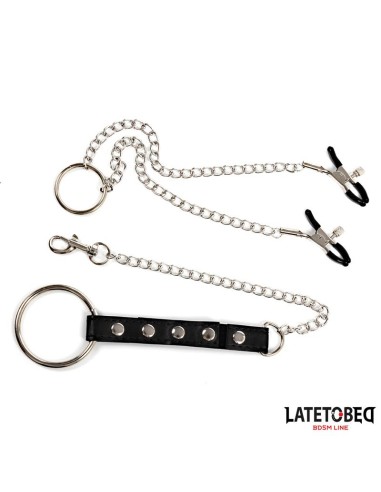 Pinzas para Pezones con Anillo para el Pene