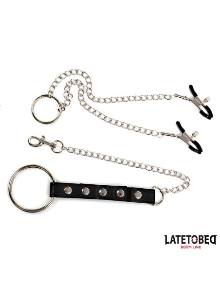 Pinzas para Pezones con Anillo para el Pene