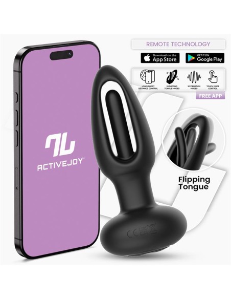 Zack Plug Anal con Flipping Tongue y Vibracion con App