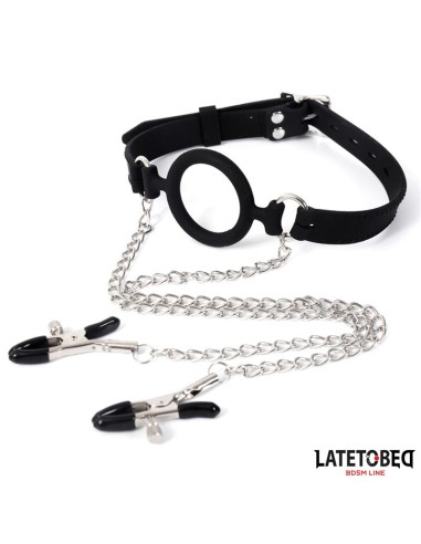 Mordaza de Aro con Pinzas para Pezones