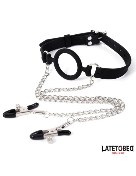 Mordaza de Aro con Pinzas para Pezones