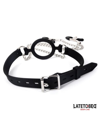 Mordaza de Aro con Pinzas para Pezones