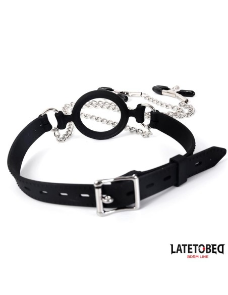 Mordaza de Aro con Pinzas para Pezones