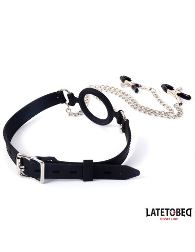 Mordaza de Aro con Pinzas para Pezones