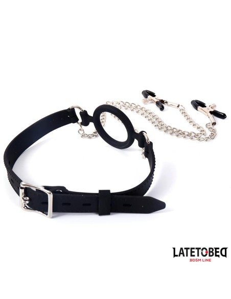 Mordaza de Aro con Pinzas para Pezones