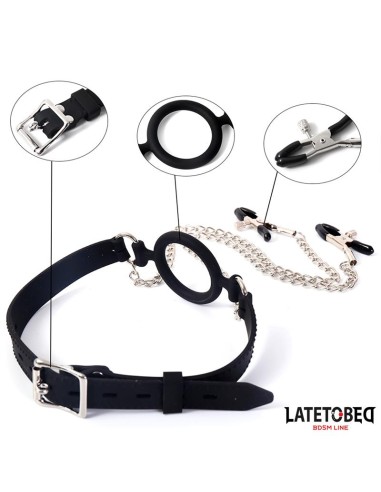 Mordaza de Aro con Pinzas para Pezones