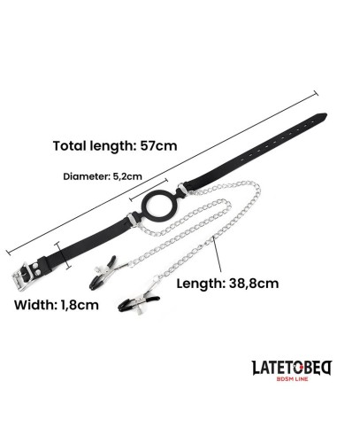 Mordaza de Aro con Pinzas para Pezones