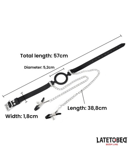 Mordaza de Aro con Pinzas para Pezones