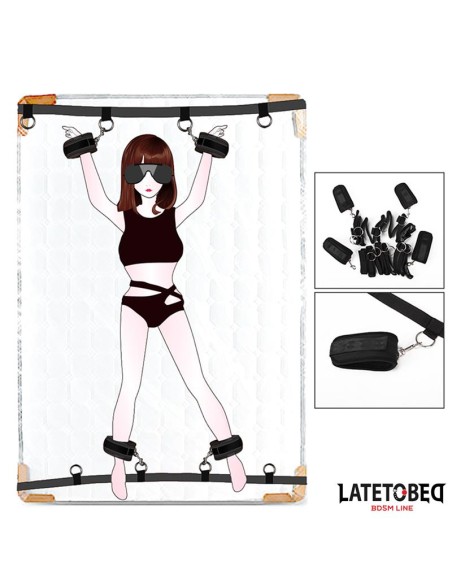 Ataduras para la Cama con 4 Enganches