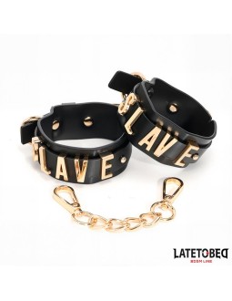 Esposas para Tobillos SLAVE con Cadena Dorada