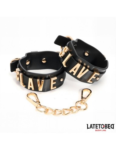 Esposas para Tobillos SLAVE con Cadena Dorada