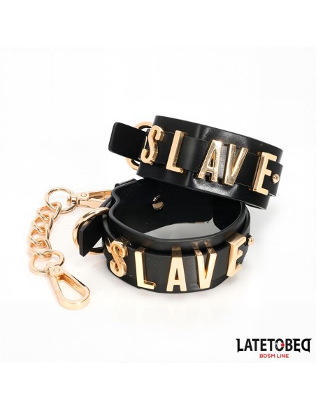 Esposas para Tobillos SLAVE con Cadena Dorada