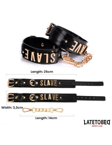 Esposas para Tobillos SLAVE con Cadena Dorada