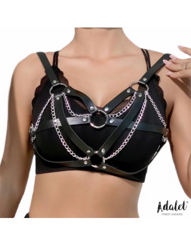 Karina Top Cuero Vegano con Cadenas Talla unica