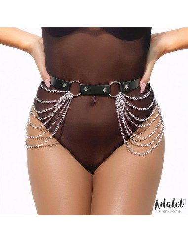 Nadine Cinturon Cuero Vegano con Cadenas Tall unica