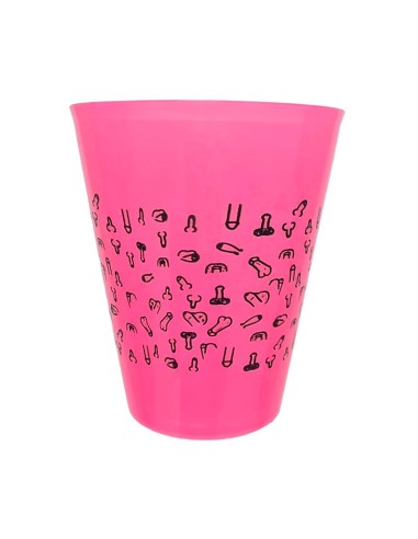 Vaso Plastico Diseno Penes Fuscia 500ml