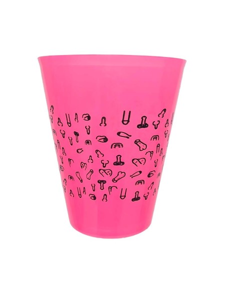 Vaso Plastico Diseno Penes Fuscia 500ml