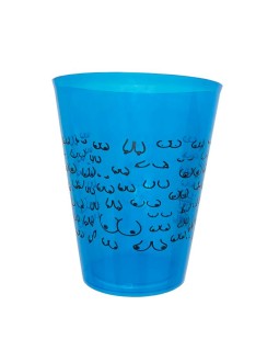 Vaso Plastico Pechos Azul 500ml