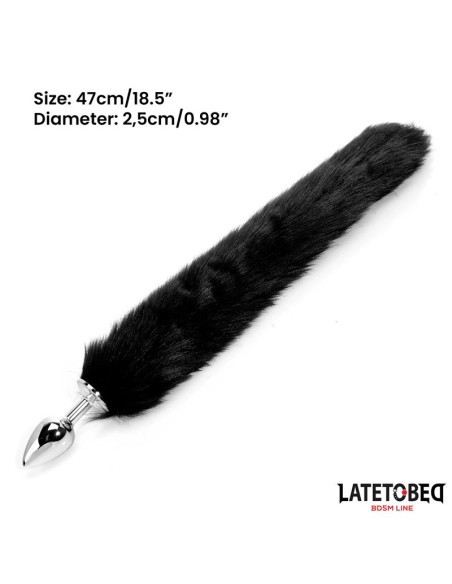 Plug Anal con Cola Negro 40 cm