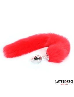 Plug Anal con Cola Rojo 40 cm