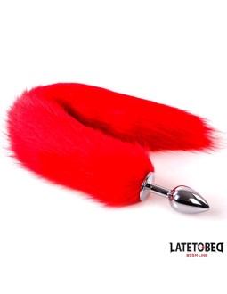Plug Anal con Cola Rojo 40 cm 2