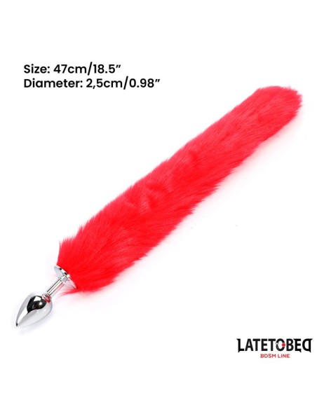 Plug Anal con Cola Rojo 40 cm