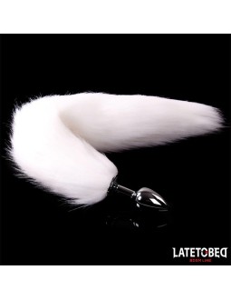 Plug Anal con Cola Blanco 40 cm 2