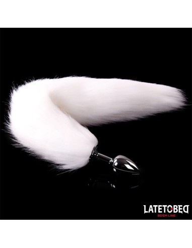 Plug Anal con Cola Blanco 40 cm
