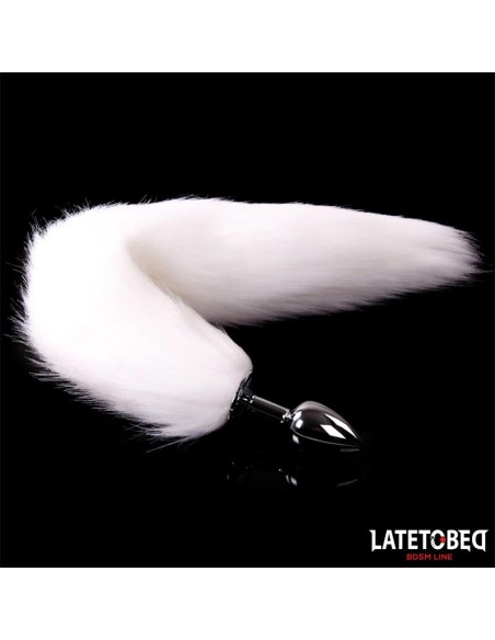 Plug Anal con Cola Blanco 40 cm