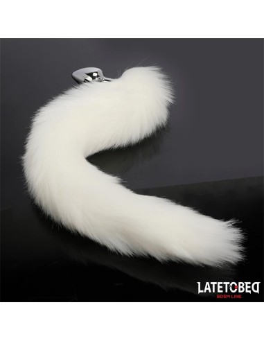 Plug Anal con Cola Blanco 40 cm