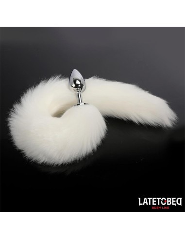 Plug Anal con Cola Blanco 40 cm