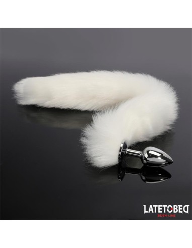 Plug Anal con Cola Blanco 40 cm