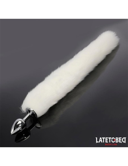Plug Anal con Cola Blanco 40 cm