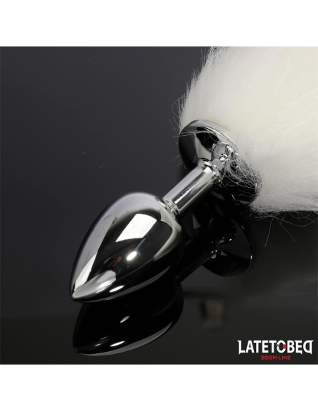 Plug Anal con Cola Blanco 40 cm