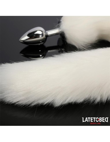 Plug Anal con Cola Blanco 40 cm