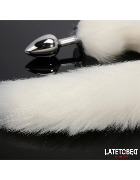 Plug Anal con Cola Blanco 40 cm