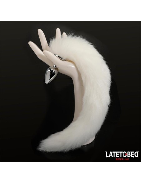 Plug Anal con Cola Blanco 40 cm