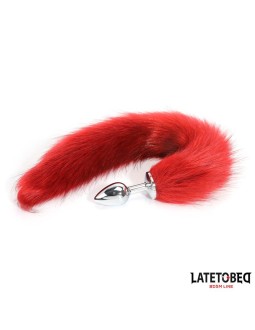 Plug Anal con Cola Rojo Vino 40 cm