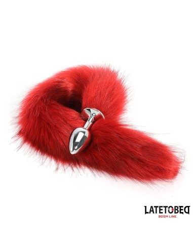 Plug Anal con Cola Rojo Vino 40 cm