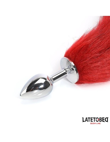 Plug Anal con Cola Rojo Vino 40 cm