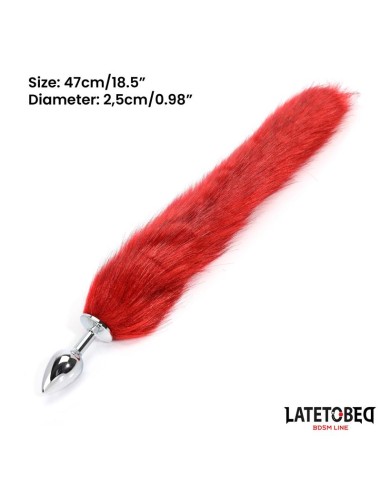 Plug Anal con Cola Rojo Vino 40 cm