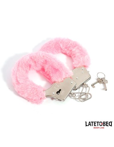 Esposas de Metal Furry con Pelo Rosa